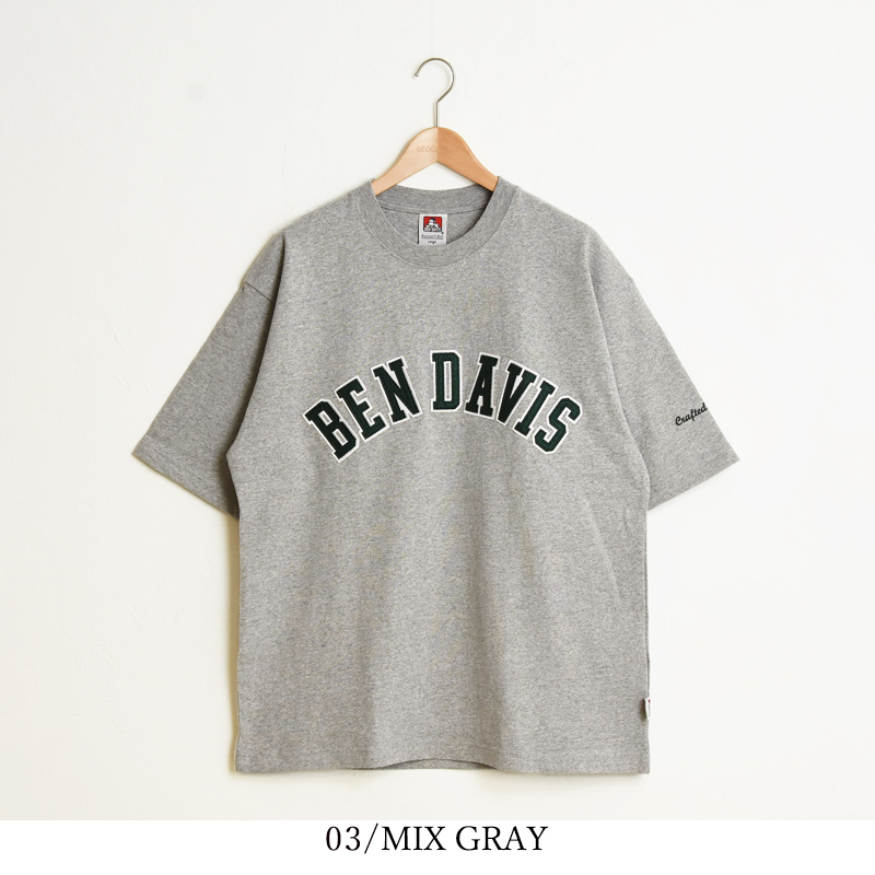 BEN DAVIS ベンデイビス カレッジロゴ クルーネック 半袖 T BEN DAVIS ベンデイビス カレッジロゴ クルーネック 半袖 T