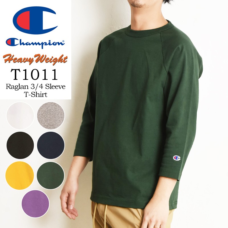 champion heavy weight 七分丈 Tシャツ - Tシャツ