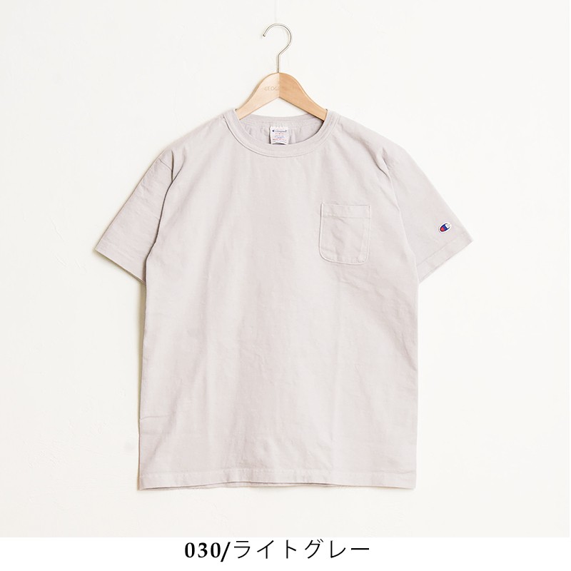 Champion チャンピオン T1011 ティーテンイレブン ポケット付 半袖 Tシャツ レディース メンズ カットソー アメリカ製 無地 ルーズ C5-R305｜geostyle｜05