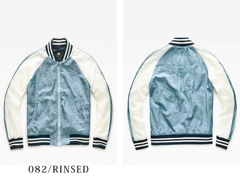 G-Star RAWウールスタジャン セール】VARSITY WOOL LEATHER JACKET/ウールレザースタジャン