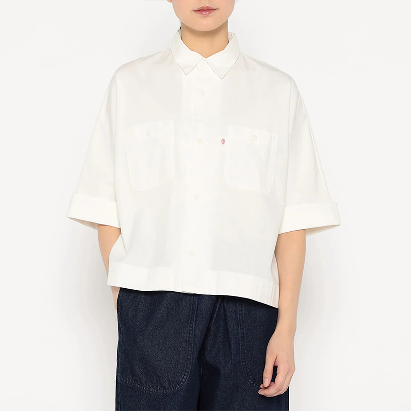 DANTON/ダントン】コットン＆シャンブレー ドルマンスリーブ半袖ワーク