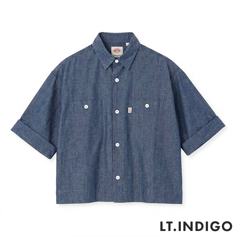 DANTON/ダントン】コットン＆シャンブレー ドルマンスリーブ半袖ワーク