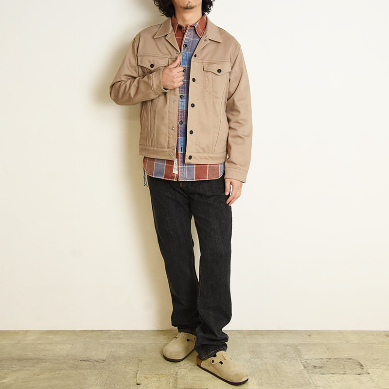 美品☆EdwinEDGEWILDFIREエドウィン　デニムジャケットM ベージュ 美品☆EdwinEDGEWILDFIREエドウィン デニムジャケットM ベージュ