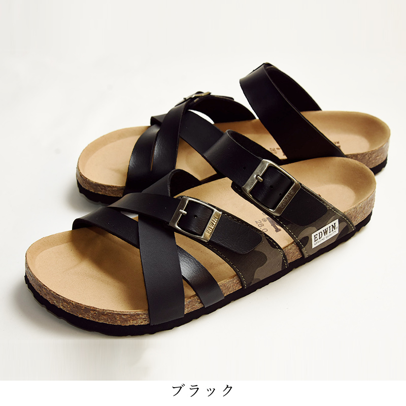 EDWIN エドウィン コンフォートサンダル コルクフットベッド