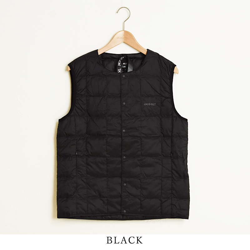 GRAMICCI×TAION コラボダウンセットアップベスト&パンツモカカーキ GRAMICCI（グラミチ） グラミチxタイオン インナーダウンベスト