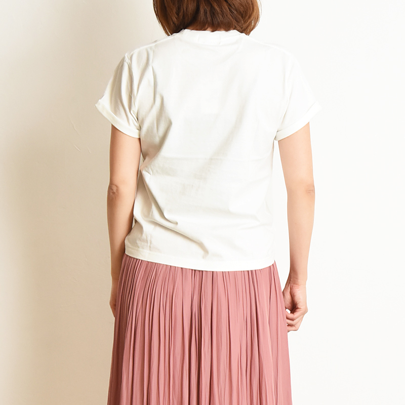 2025春夏新色 送料無料（ゆうパケット）Gymphlex ジムフレックス 折り返し袖 刺繍 ロゴ 半袖 Tシャツ メンズ 無地 ロールアップ カットソー 人気 GY-C0446COM | GYMPHLEX | 04