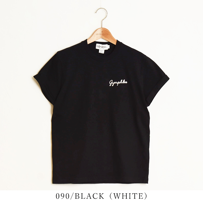 2025春夏新色 送料無料（ゆうパケット）Gymphlex ジムフレックス 折り返し袖 刺繍 ロゴ 半袖 Tシャツ メンズ 無地 ロールアップ カットソー 人気 GY-C0446COM | GYMPHLEX | 11