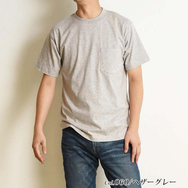 WHIZ LIMITED ポケットTシャツ 日本製 L グレー バンダナポケット Hanes（ヘインズ） ビーフィー ポケットTシャツ 21SS BEEFY-T 半袖