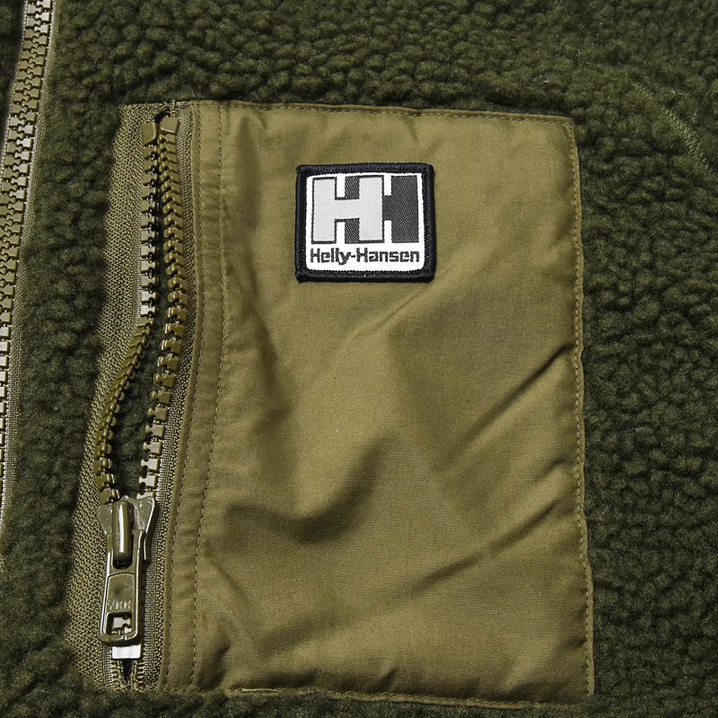HELLY HANSEN ダブルジップパーカー ボア パイル 芝生 緑 Lサイズ HELLY HANSEN（ヘリーハンセン） ファイバーパイルサーモフーディー