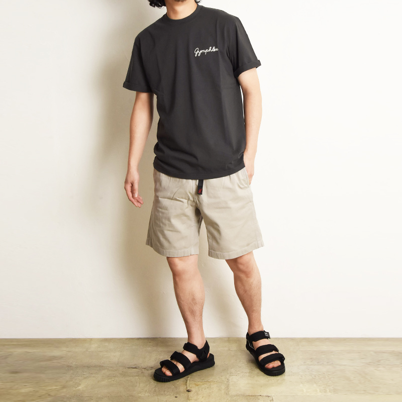 セール10%OFF Gymphlex ジムフレックス 折り返し袖 刺繍 ロゴ 半袖 Tシャツ メンズ 無地 ロールアップ カットソー 人気 J-1155CH GYMPHLEX セール10%OFF Gymphlex ジムフレックス 折り返し袖