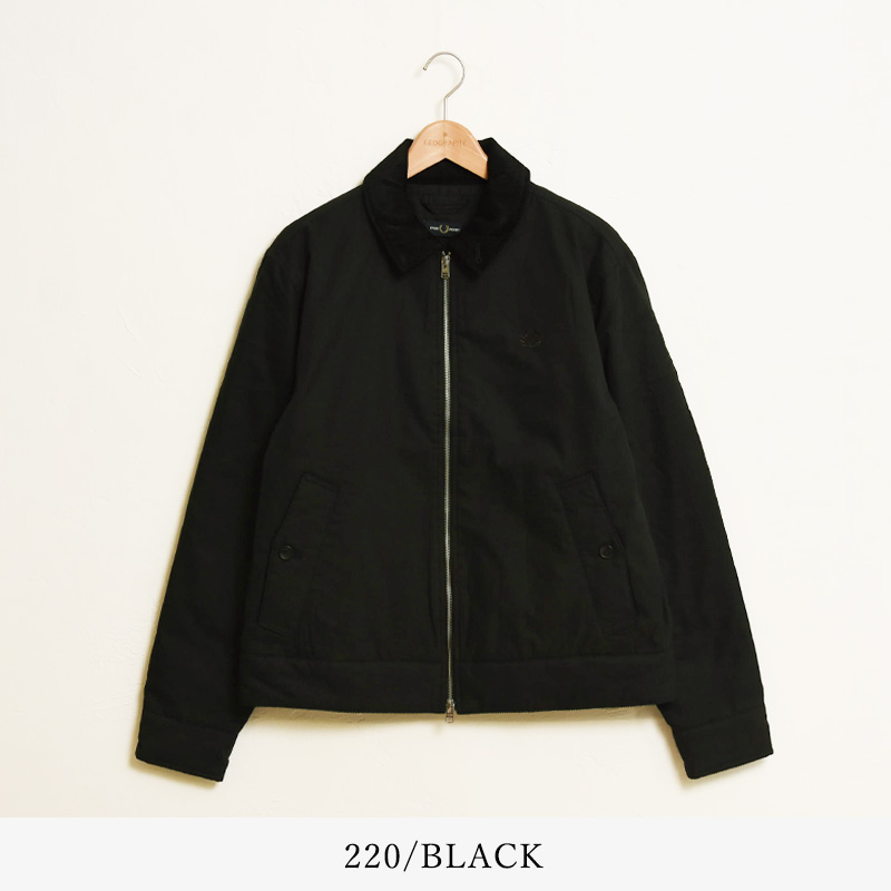 2026秋冬新作 フレッドペリー FRED PERRY コットン カバンジャケット Cotton Caban Jacket J8535-184 メンズ アウター ブルゾン 中綿 ブラック 正規取扱店 | FRED PERRY | 13
