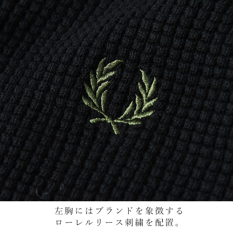 FRED PERRY フレッドペリー K6507 ワッフルステッチジャンパー メンズ クルーネック ニット 長袖 2026秋冬新色 |  | 16