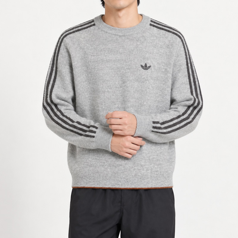 adidas Originals アディダス 3 STRIPES FLUFFY KNIT CREW スリー