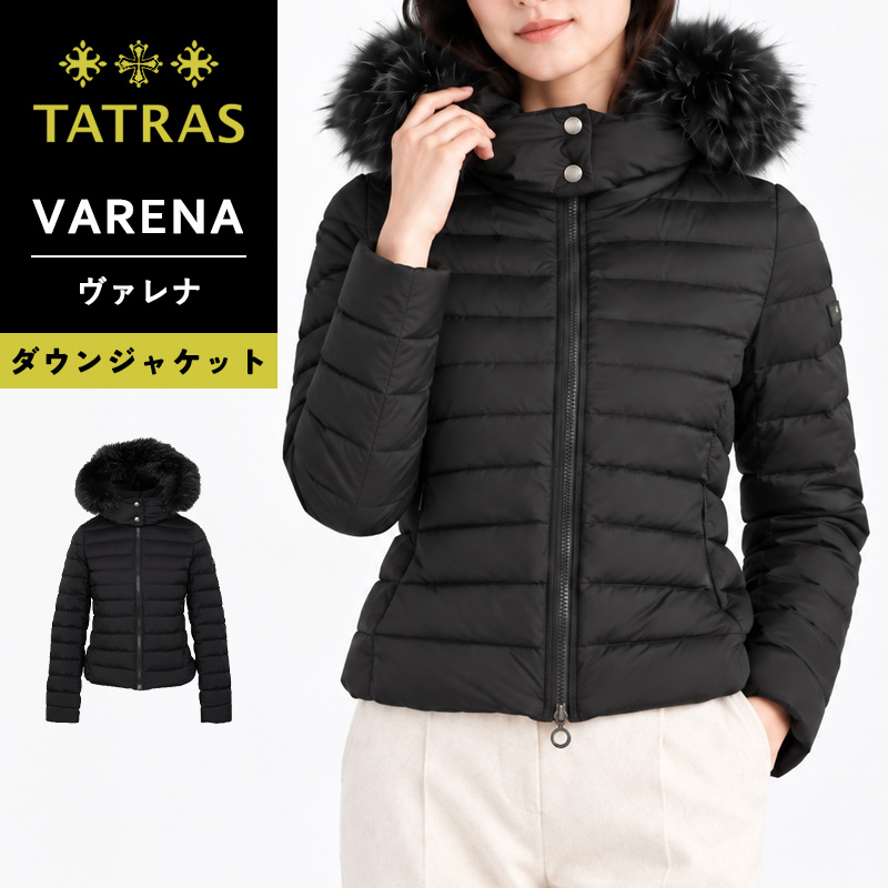 �^�g���X TATRAS VARENA ���@���i ���f�B�[�X �_�E���W���P�b�g �V���[�g�� �t�@�[ �t�[�h ���� �u���b�N LCKA0026010248 2026AW