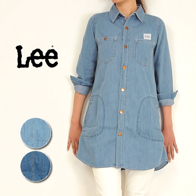 SALE5%OFF Lee リー デニム ワンピース ロングシャツ 長袖