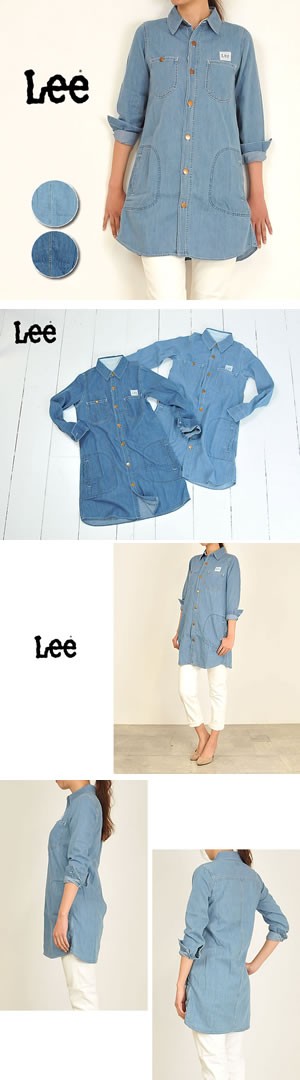 SALE5%OFF Lee リー デニム ワンピース ロングシャツ 長袖 レディース LT0962