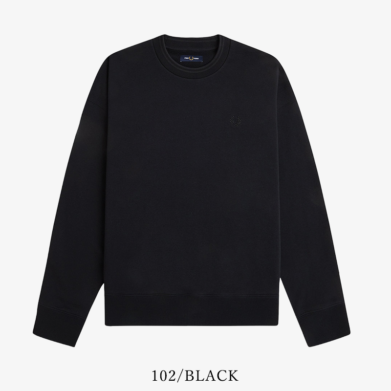 2026秋冬新作 FRED PERRY フレッドペリー M3497 オーバーサイズ ティップド スウェット メンズ トレーナー |  | 02
