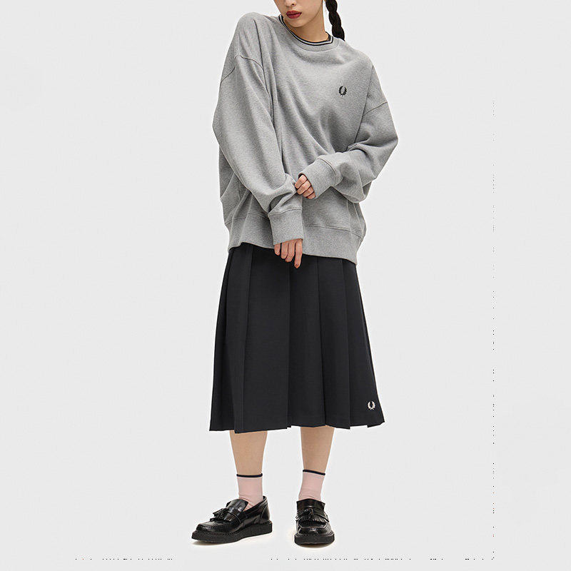 2026秋冬新作 FRED PERRY フレッドペリー M3497 オーバーサイズ ティップド スウェット メンズ トレーナー |  | 08