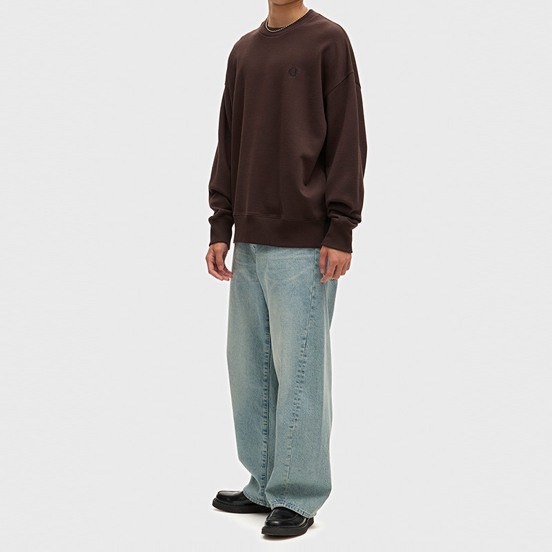 2026秋冬新作 FRED PERRY フレッドペリー M3497 オーバーサイズ ティップド スウェット メンズ トレーナー |  | 10