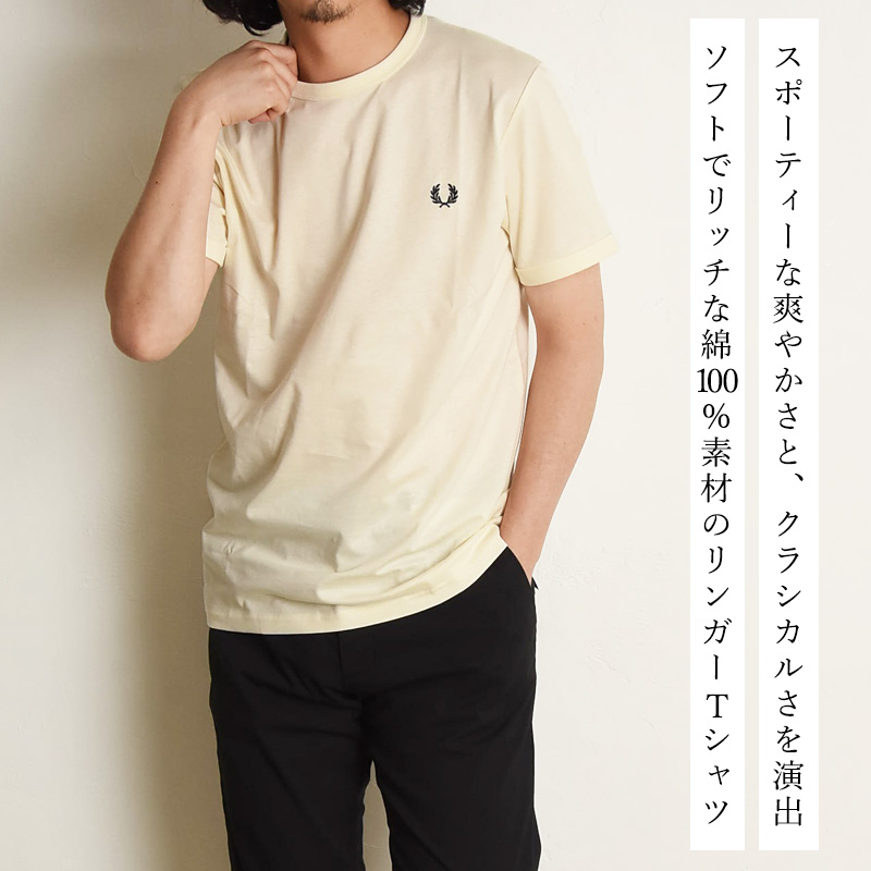 FRED PERRY 2025春夏新作 フレッドペリー クルーネック 半袖 T