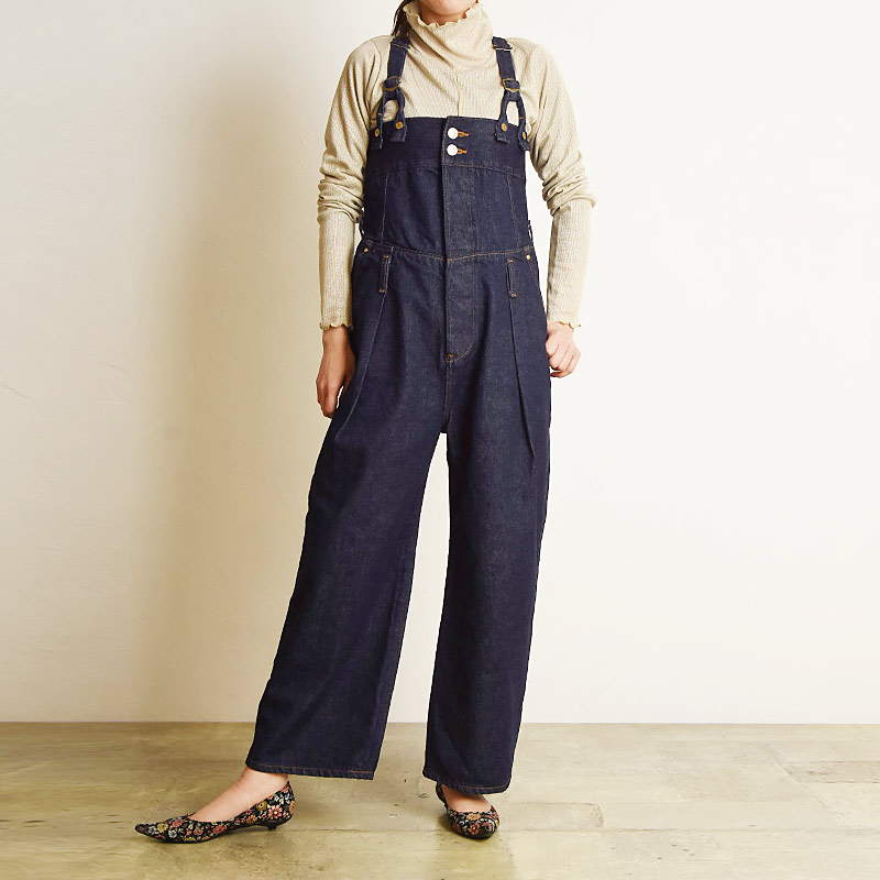 アトリエ サムシング atelier SOMETHING レースアップサロペット デニム レディース SA1903 | SOMETHING | 02