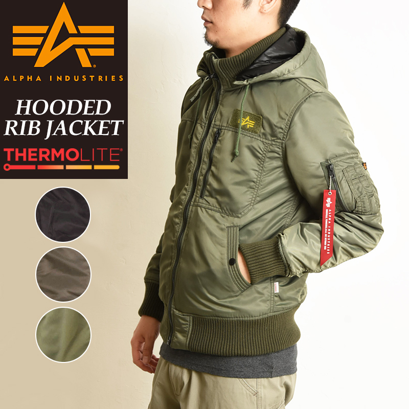 5%OFF ALPHA INDUSTRIES アルファインダストリーズ フーデッド リブジャケット メンズ アウター ミリタリージャケット フライト ジャケット TA1468*5 :ta1468:GEO style ジェオスタイル - 通販 - Yahoo!ショッピング