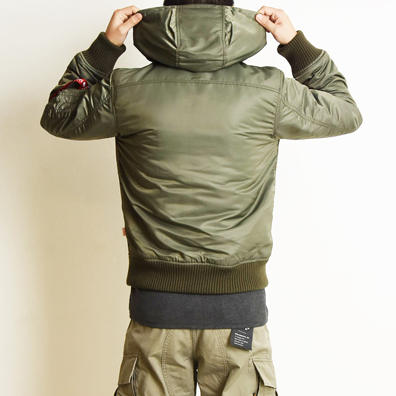 SALE／10%OFF ALPHA INDUSTRIES アルファインダストリーズ フーデッド リブジャケット メンズ アウター ミリタリージャケット  フライトジャケット TA1468