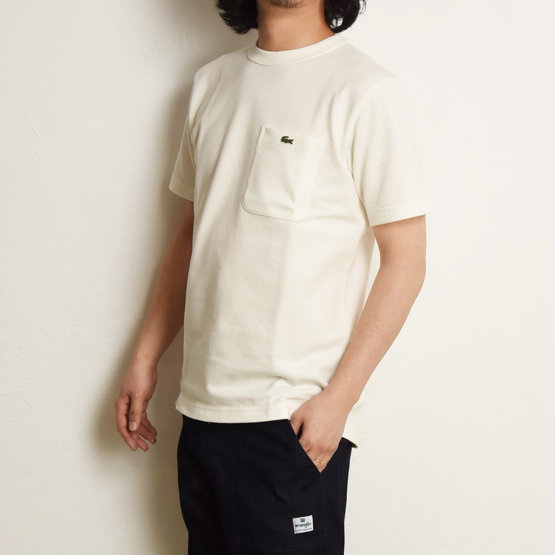 LACOSTE（ラコステ） 鹿の子地 ポケット半袖Tシャツ クルーネック T