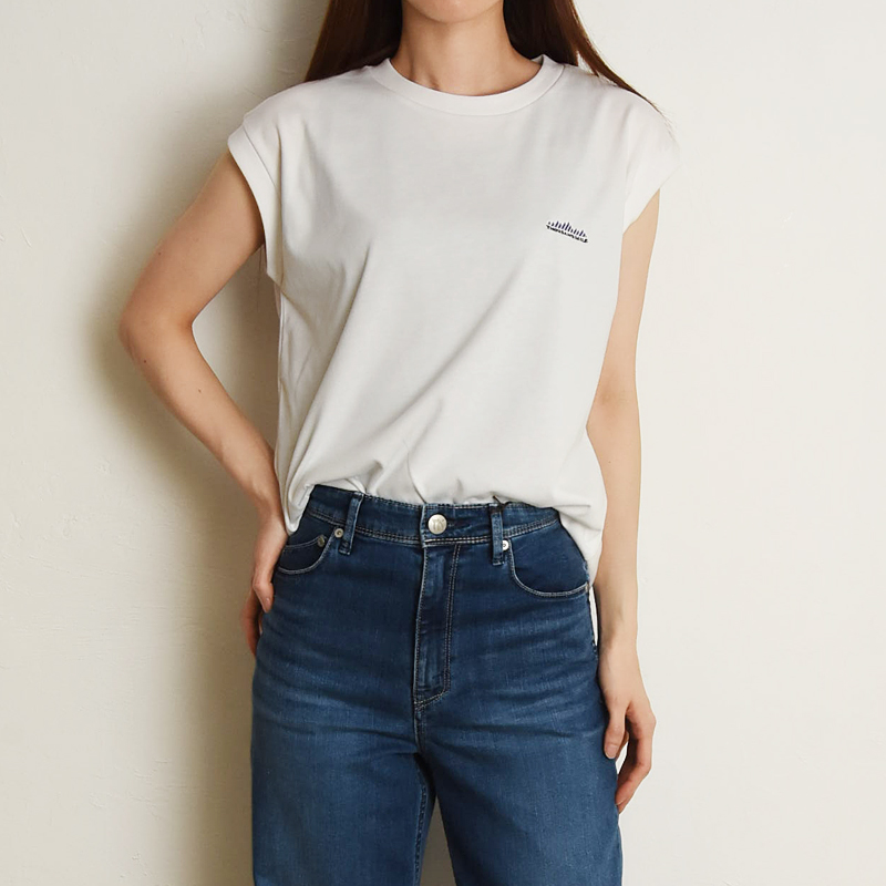 サウザンドマイル THOUSAND MILE  ワンポイント刺繍ロゴ フレンチスリーブ Tシャツ レディース TM251TC00292 | THOUSAND MILE | 03