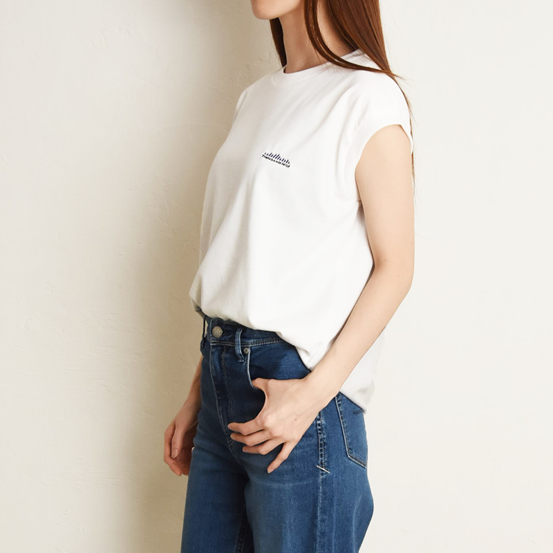 サウザンドマイル THOUSAND MILE  ワンポイント刺繍ロゴ フレンチスリーブ Tシャツ レディース TM251TC00292 | THOUSAND MILE | 04