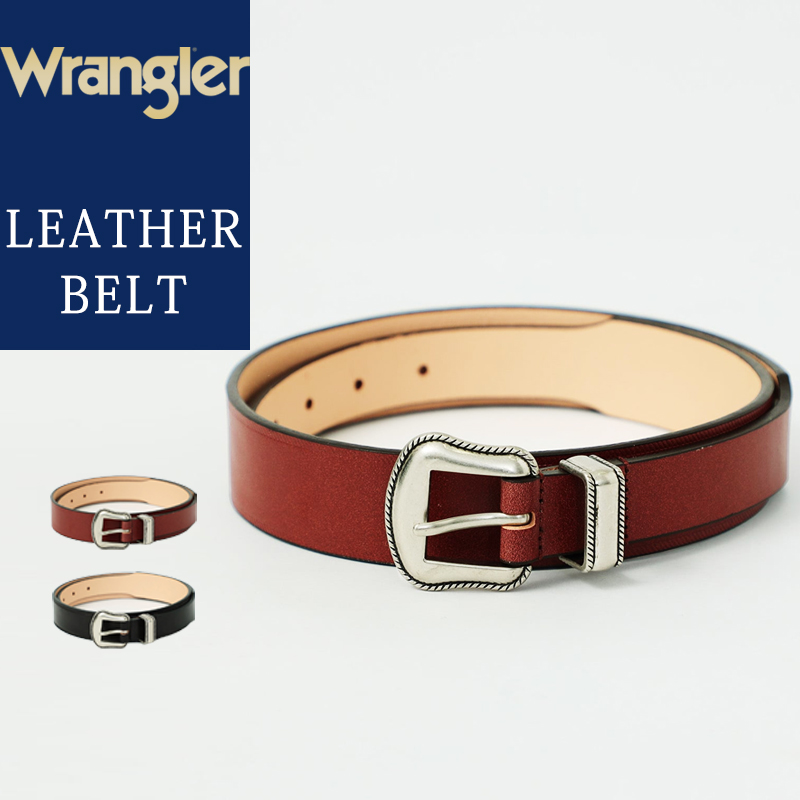 ラングラー Wrangler ウエスタン レザーベルト メンズ 男性 紳士 牛革