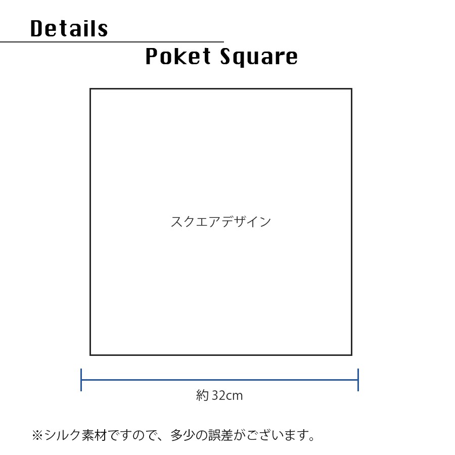 メンズシルクポケットチーフ