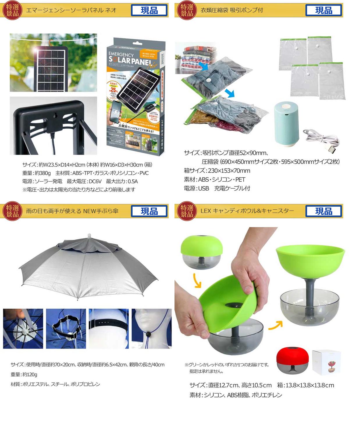 バリュー景品50,000円10点景品セット詳細