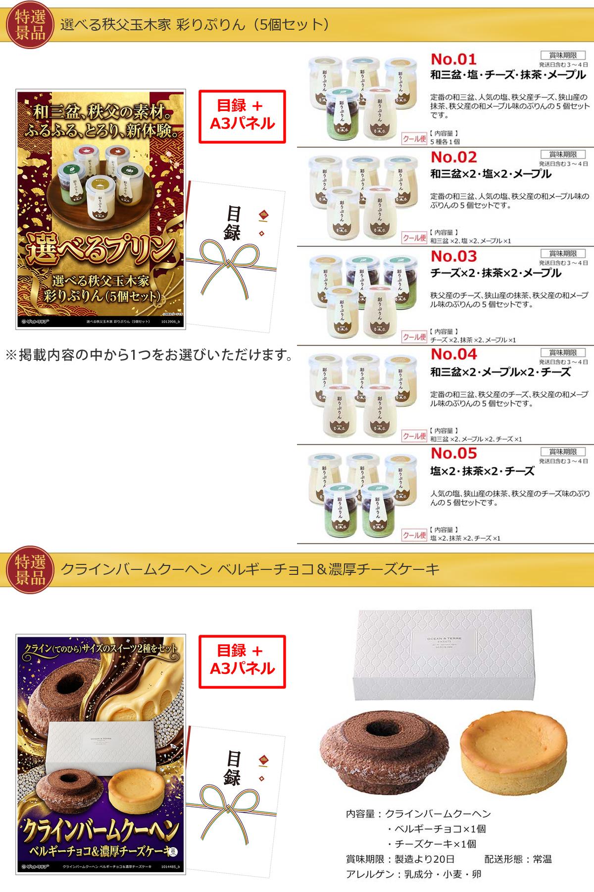 グルメとキッチン50,000円10点景品セット詳細