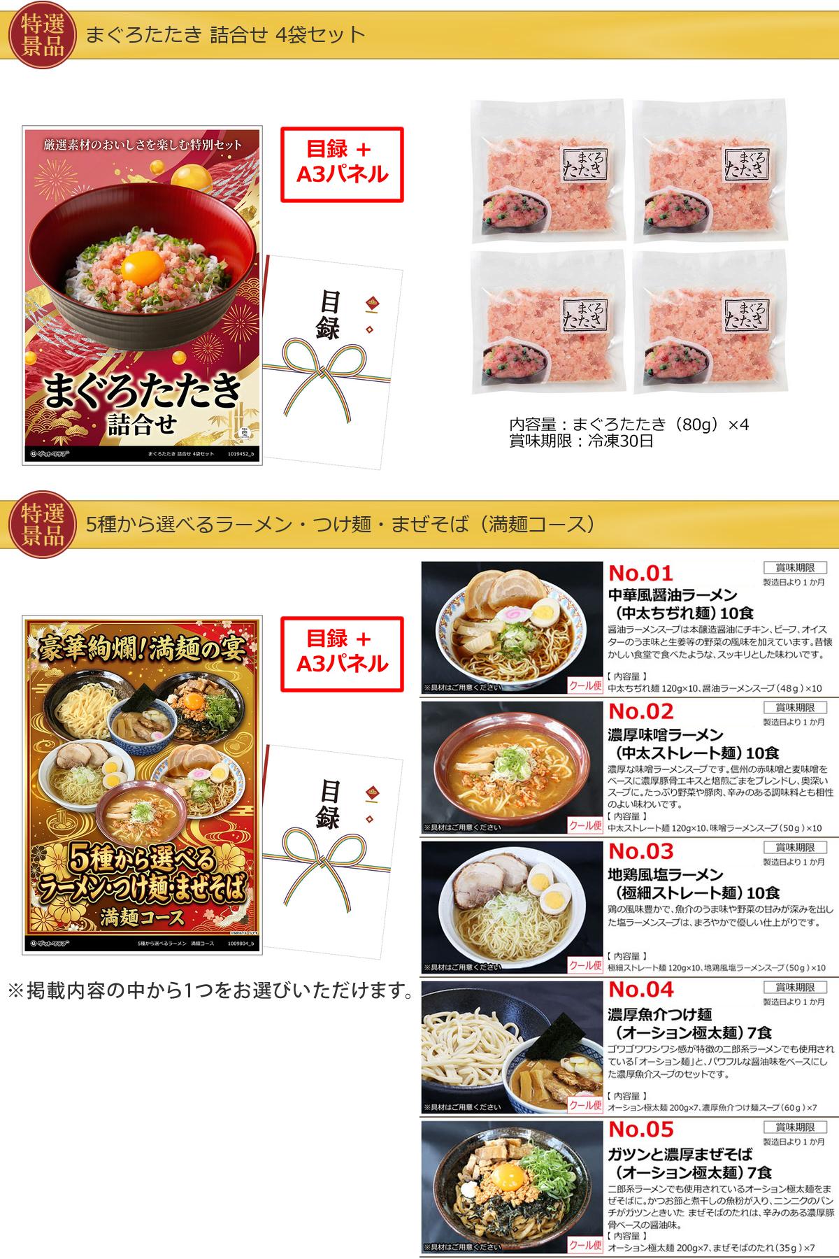 産地直送【目録引換券・A3パネル】入り 50,000円20点Bセット詳細