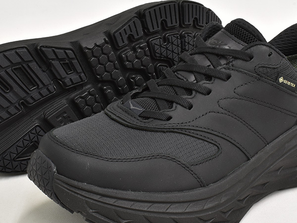 HOKA ONE ONE BONDI L GTX 【ホカ オネオネ ボンダイ レザー ゴアテックス GORE-TEX】 BLACK / BLACK