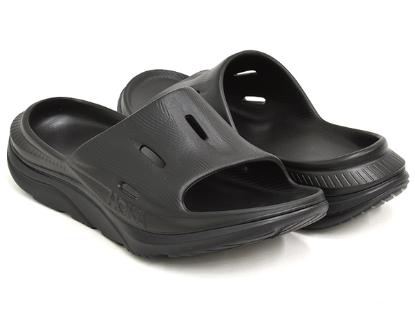 HOKA ONE ONE ORA RECOVERY SLIDE 3 【ホカ オネオネ オラ リカバリー スライド】 BLACK / BLACK｜gettry