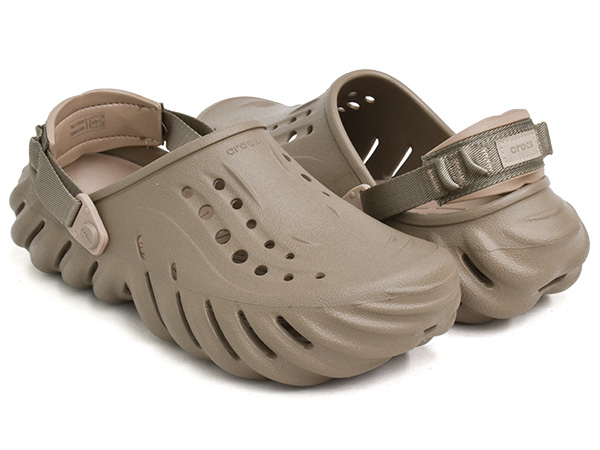 crocs ECHO CLOG 【クロックス エコー クロッグ】 【厚底 サンダル メンズ  ウィメンズ レディース ユニセックス 男性 女性 限定】 KHAKI