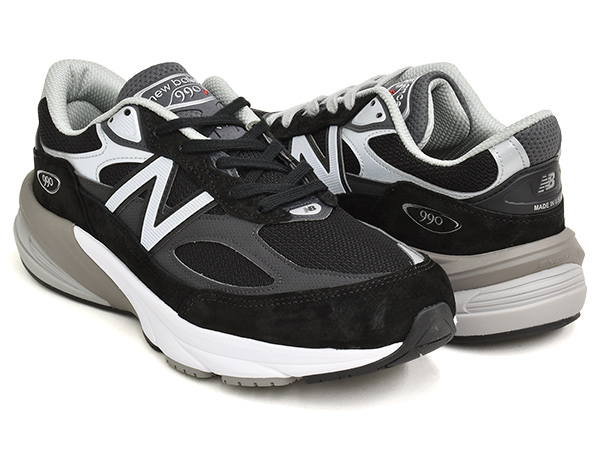 NEW BALANCE M990 BK6 【ニューバランス 990 V6 6代目 2E ワイズ 幅広】 【メイド イン アメリカ USA ブラック  黒】 BLACK (WIDTH:2E)