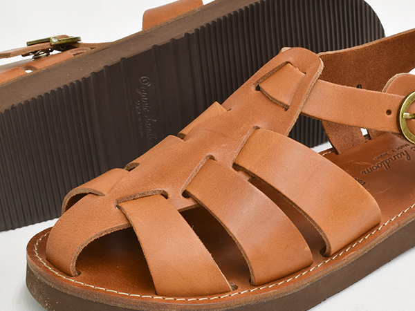 [1/3 20:00〜★新春フェア開催]Organic handloom GURKHA [オーガニックハンドルーム グルカ] [サンダル ストラップ 日本製 MADE IN JAPAN] BROWN | OOFOS | 02