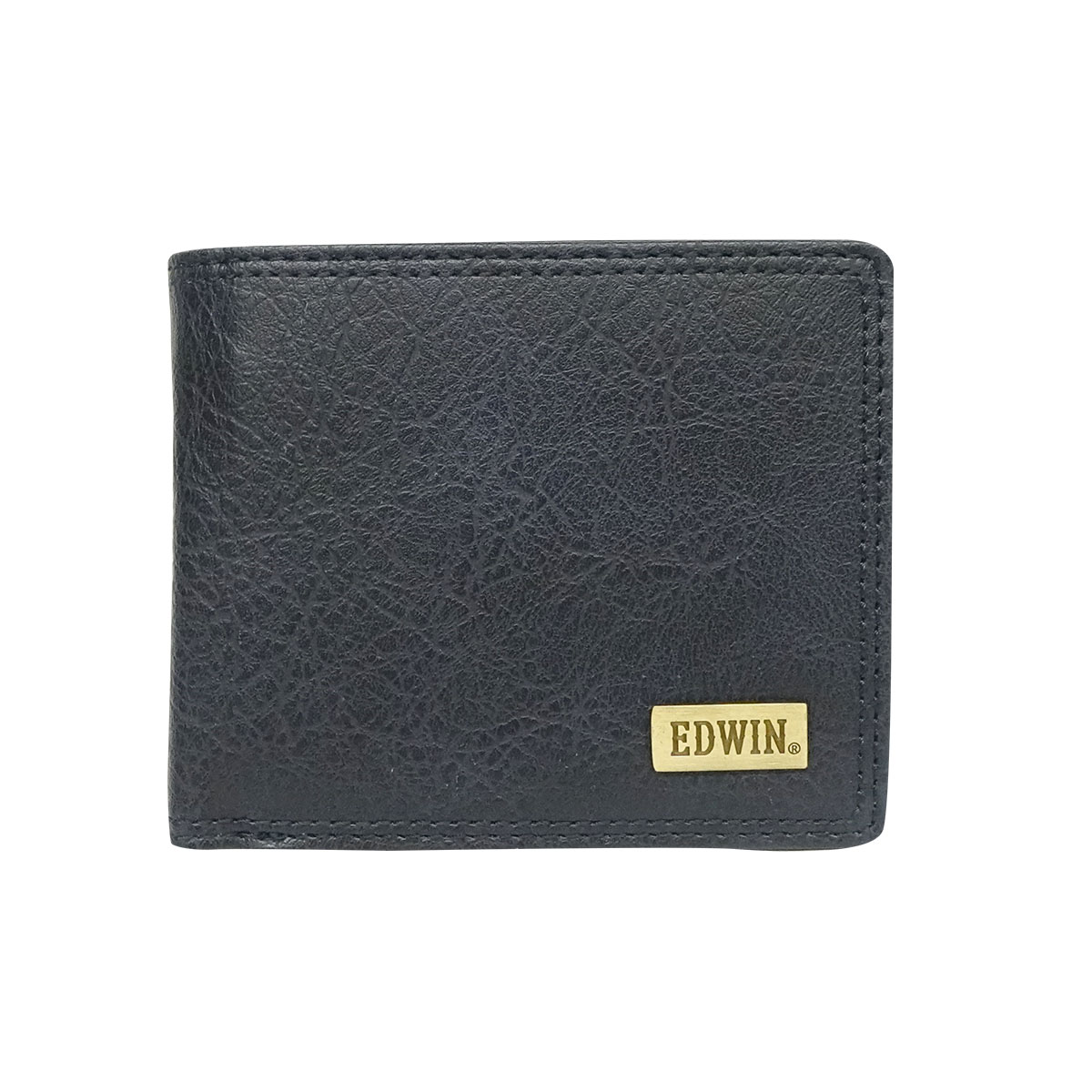 エドウイン EDWIN 財布 サイフ 二つ折財布 財布 メンズ レディース メタルプレート シボ 合皮 カード収納 プレゼント ブラック ネイビー グレー ダークブラウン｜gfshoes｜03