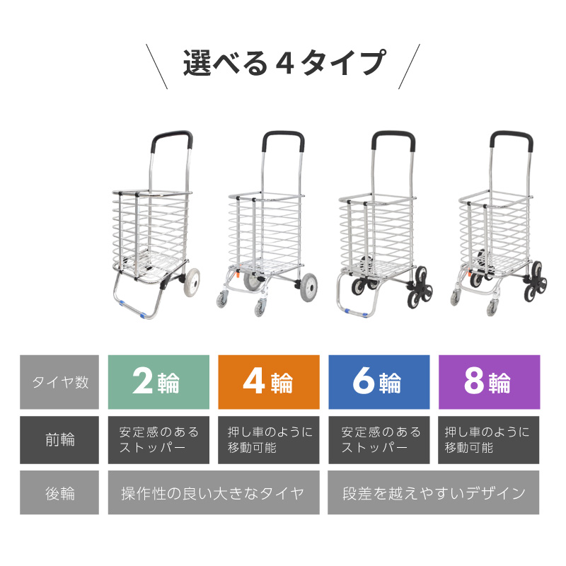 ショッピングカート 折り畳み 折りたたみ 軽量 軽い 2輪 4輪 6輪 8輪