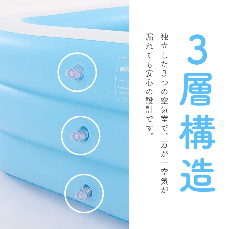 Amazon.co.jp: ビニールプール 底クッション 2-3人用大型プール