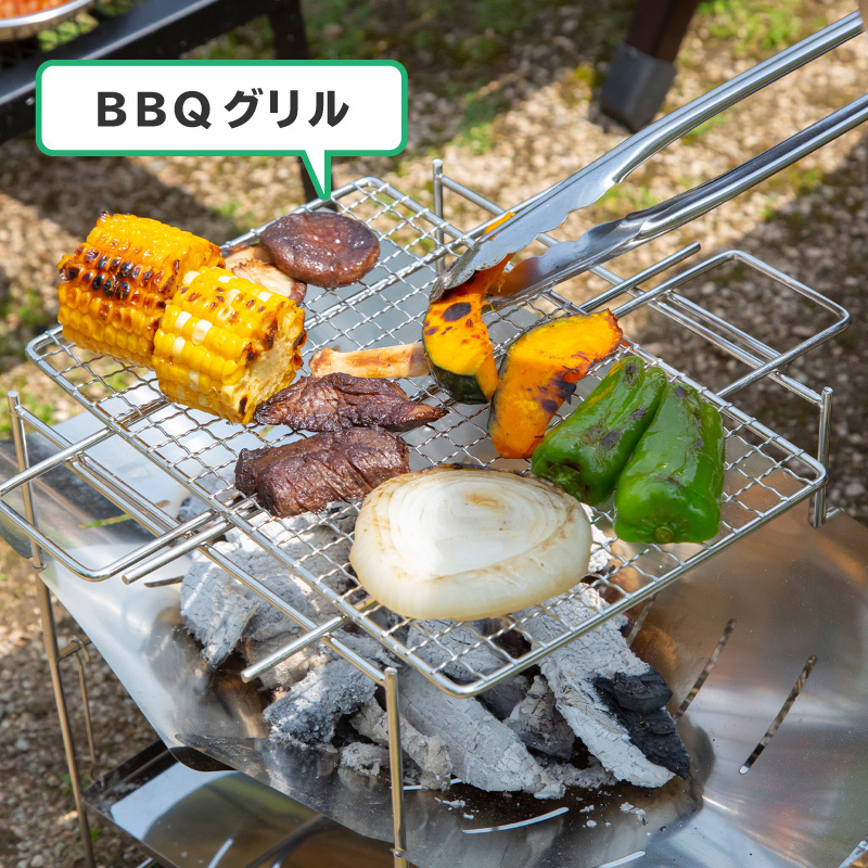 焚き火台 ソロ A4 コンパクト 軽量 ソロキャンプ 折りたたみ式 ステンレス 焚火台 グリル 焼き網 1人用 2人用 折り畳み BBQ バーベキュー