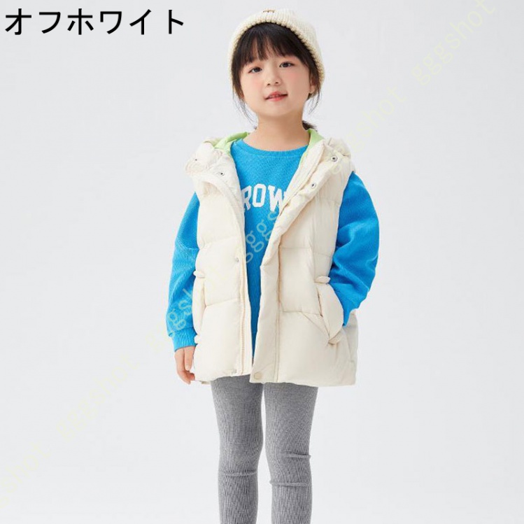 子供服 ベスト コート キッズ ポケット付き ジャケット 無地 綿服 冬服