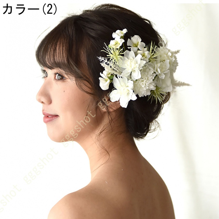 ウェディング ヘッドドレス ヘッドドレス 花 ウェディング あじさい アジサイ 紫陽花 花嫁 ウエディング ブライダル 髪飾り 造花 結婚式 海外挙式 花飾り