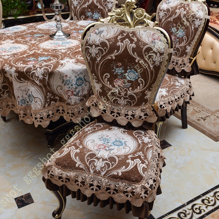 テーブルクロス 長方形 ダイニング テーブルクロス 結婚式 宴会 シートクッション 刺繍 レース コットン リネン ヨーロッパスタイル スーツ  椅子カバー