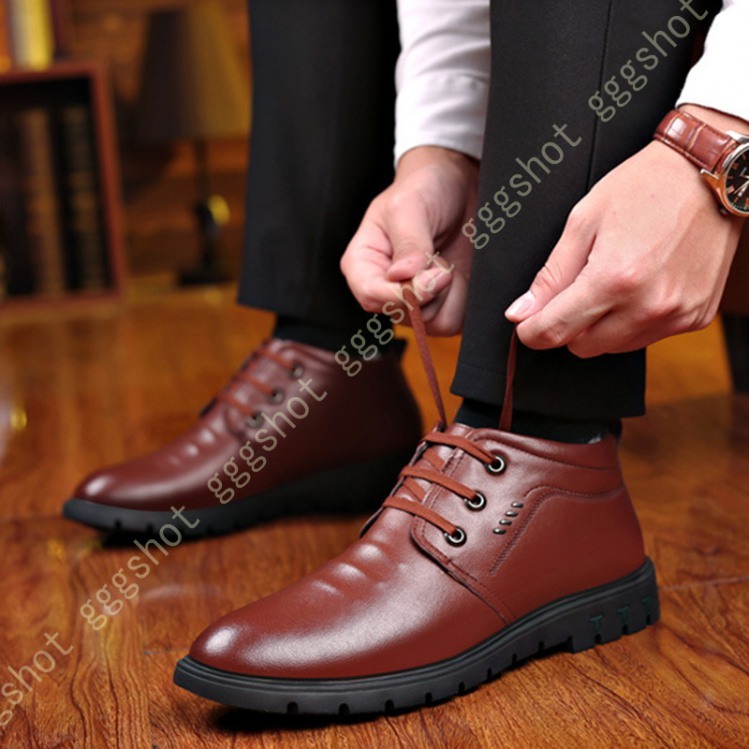 ビジネスブーツ スノーシューズ メンズ 裏ボア 黒 冬靴 ハイカット 暖かい 革靴 ハイカット フォーマル カジュアルシューズ レースアップ 防寒 滑らない E73 Ap2 471 Gggshot 通販 Yahoo ショッピング