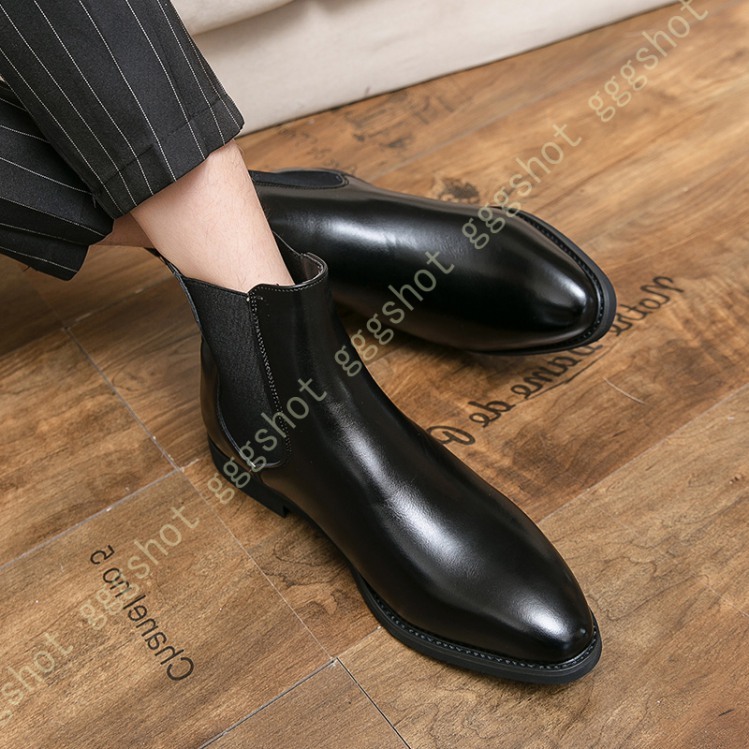 ブーツ ビジネスシューズ チェルシーブーツ サイドゴア メンズ 本革 27 5cm Organicfarmermag Com