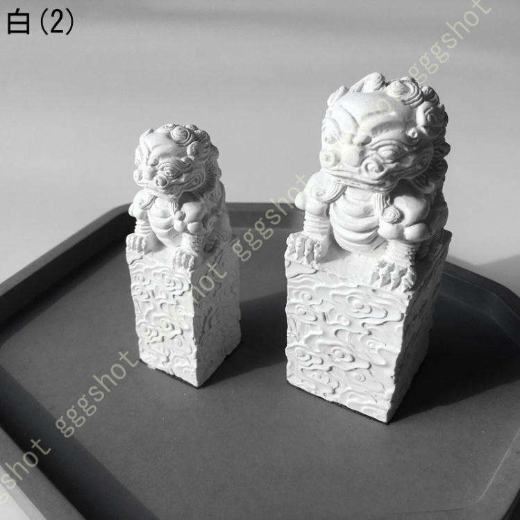 狛犬 置物 獅子 シーサー玄関 神棚 風水 獅子 狛犬 雄雌セット 一対 